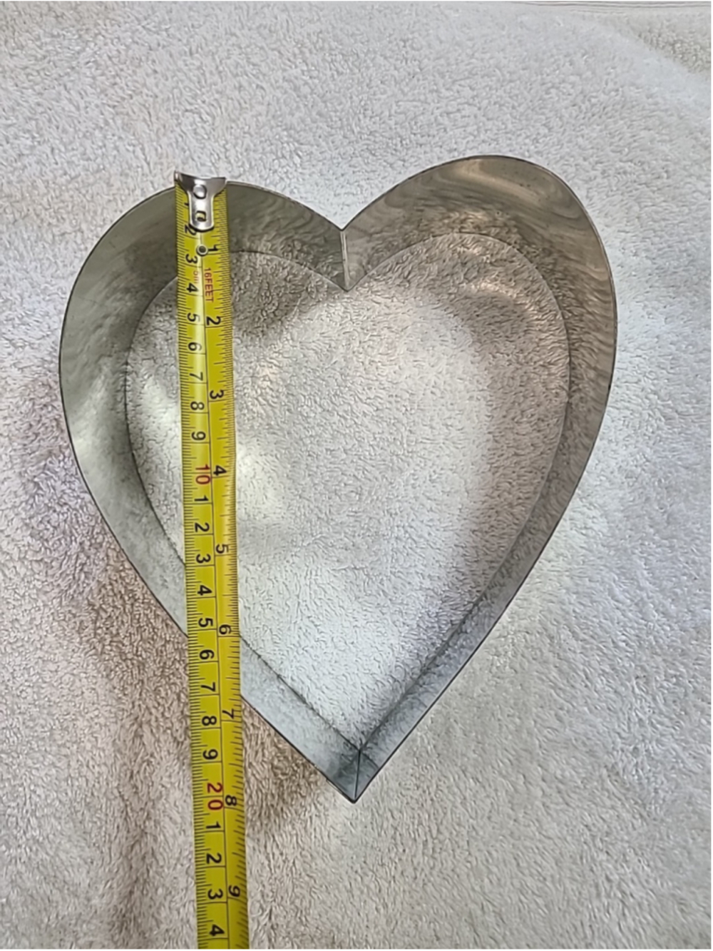 Large Metal Heart Cake Cut Out Cookie Cutter Wedding/Valentines Day 8 inch